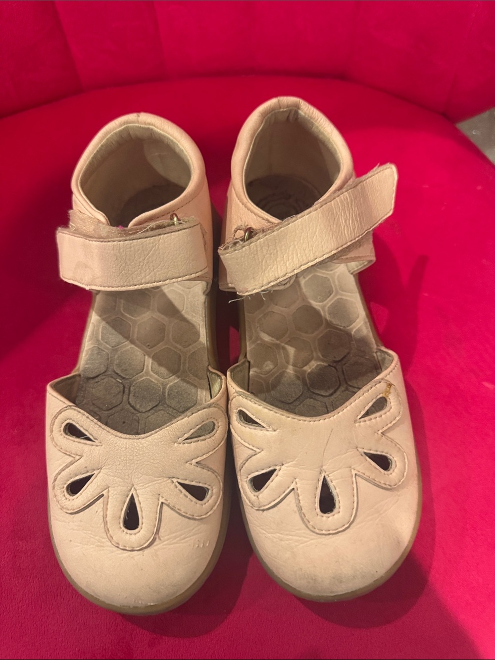 Livie & Luca Beige Cutout Mary Jane Girls' Shoes